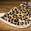 Mules confort crêpe très chic doudou léopard - 9cmont097