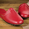 Mule cuir rouge pour femme - 9erel018