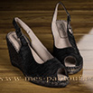 Espadrilles à talon noir - 9esp027