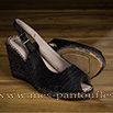 Espadrilles à talon noir - 9esp027