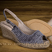 Espadrilles de ville grises à talon  - 9esp028