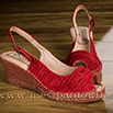 Espadrilles de ville rouge à talon  - 9esp029