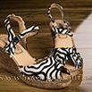 Espadrilles à talon ivoire et noir - 9esp032