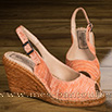 Espadrilles à talon orange - 9esp039