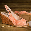 Espadrilles à talon orange - 9esp039