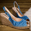 Espadrilles bleues à talon - 9esp040