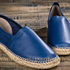 Espadrilles cuir bleu pour homme - 9esp065