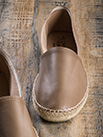 Espadrilles cuir taupe pour homme - 9esp067
