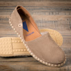 Sandales femme en cuir taupe - 9esp093