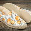 Espadrilles cousues main en toile décor orange - 9espt229