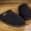 Pantoufles  laine semelle antidérapante noire - 9gies045