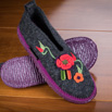 Chaussons fleuris giesswein anthracite - 9gies25