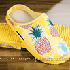 Pantoufles toile été ananas semelle antidérapante - 9gies44