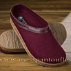 Sabot haflinger laine femme bordeaux - 9half02