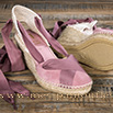 Espadrilles à talon mauve - 9jun01