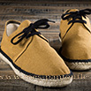 Espadrilles en toile à lacet ocre - 9jun019