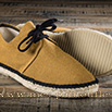 Espadrilles en toile à lacet ocre - 9jun019