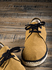 Espadrilles en toile à lacet ocre - 9jun019