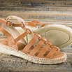 Espadrilles sandales cuir camel - 9jun024