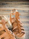 Espadrilles sandales cuir camel - 9jun024