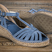 Espadrilles à talon azur - 9jun03