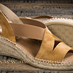 Sandale compensée cuir cannelle sans-gêne - 9jun049