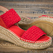 Sandale compensée rouge - 9jun08