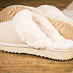 Mules fourrées beige - 9klr01