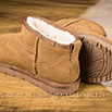 Mi-boots fourrées en cuir chamois velours - 9klr010