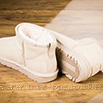 Mi-boots fourrées en cuir velours - 9klr05