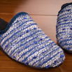 Mules à talon tweed bleu - 9mulc071