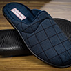 Mules bleu marine à carreaux pour hommes - 9mulc100