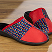 Mules femme tissu velours rouge - 9mulc116