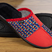 Mules femme tissu velours rouge - 9mulc116