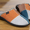 Mules femme tissu velours quadri - 9mulc117