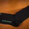 Mi-chaussettes sans élastique noires pur coton bio  - 9per202030