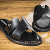 Sandales plates vegan noires - 9ref03