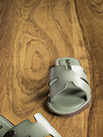 Sandales plates vegan vert - 9ref04