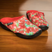 Mules pour femme velours décor imprimé grenadine - 9rplum010