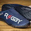 Mules hommes décor rugby velours ballon rouge - 9rplum019