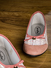Véritable semelflex ballerine rose à noeud - 9smf032