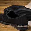 Chaussons femme à scratch noir - 9smf040