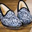 Véritable semelflex décor bleu brillant à feuilles - 9smf044