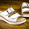 Sandales pour femme cuir blanc à boucle - 9smf05