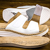 Sandales pour femme cuir blanc à boucle - 9smf05