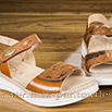 Sandales camel pour femme cuir à lanière - 9smf064