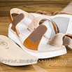 Sandales camel pour femme cuir à lanière - 9smf064