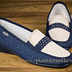 Mocassin femme jeans/beige - 9smf066