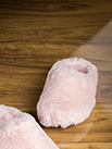 Mules moumoute rose pastel - 9srm08