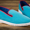 Charentaises été semelle élastomère bleu uni - 9vmdlc019